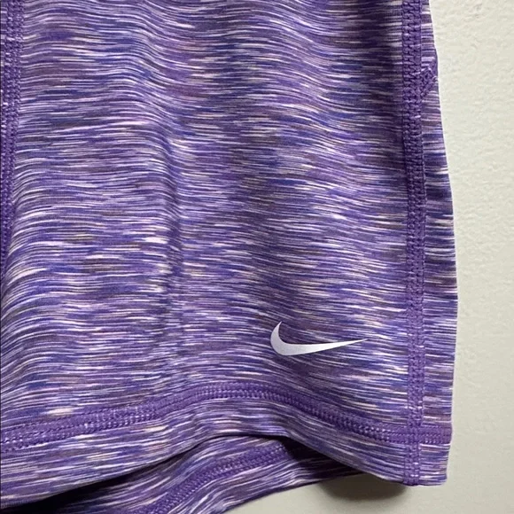 Nike Pro Women's Tight Fit High Rise 3” Heathered Purple Athletic Shorts Small - Picture 5 of 7